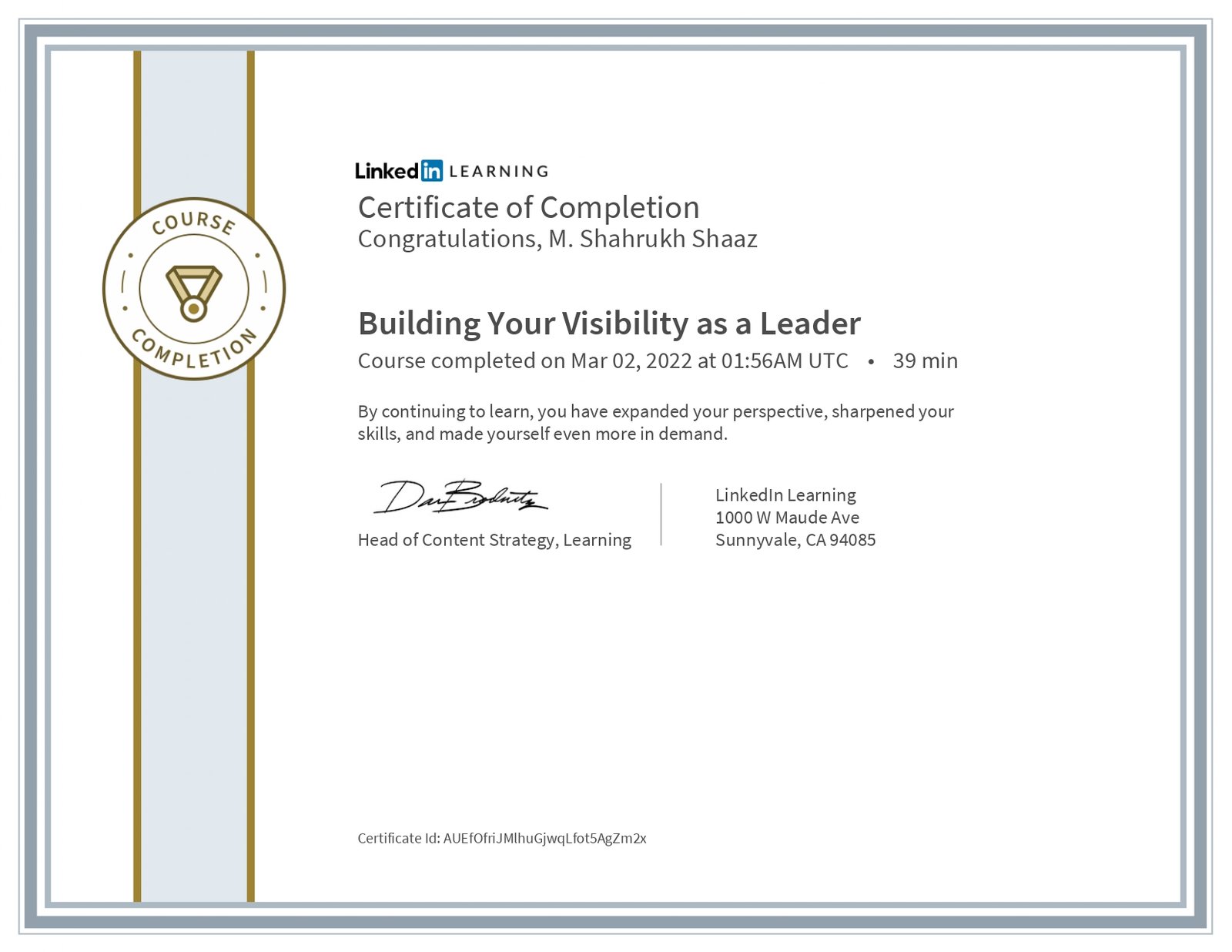 Building Your Visibility as a Leader ~ Shahrukh Shaaz